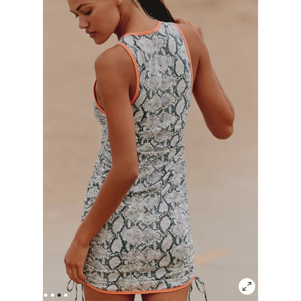 Anthropologie Daily Practice Snake Runched Bodycon Dress S NWT - Picture 4 of 6